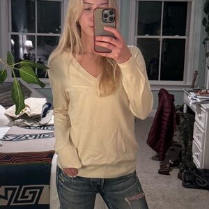 J. Crew Women's V-Neck Sweater in Cream